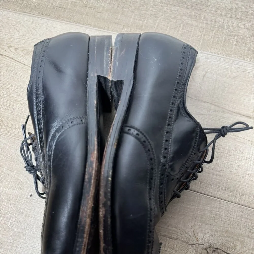 Alden Men’s 9 A/C 8023 Black Longwing Blucher Style Wingtip Shoes Leather USA